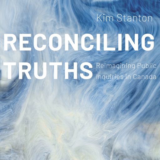 The Cover for the book 'Reconciling Truths' by Kim Stanton. The title overlays a water like texture.